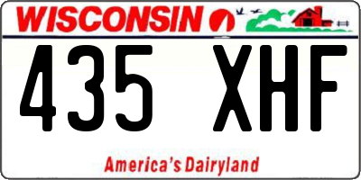 WI license plate 435XHF