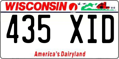 WI license plate 435XID