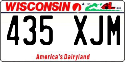 WI license plate 435XJM