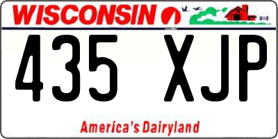WI license plate 435XJP