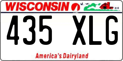 WI license plate 435XLG