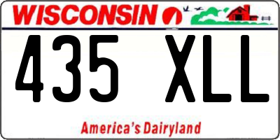 WI license plate 435XLL