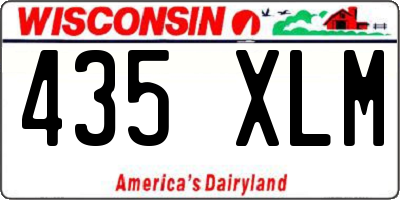 WI license plate 435XLM