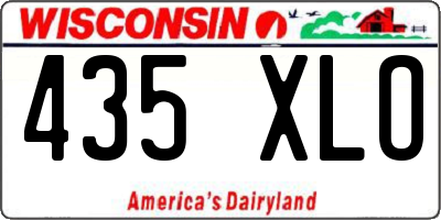 WI license plate 435XLO