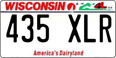 WI license plate 435XLR
