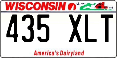 WI license plate 435XLT