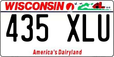 WI license plate 435XLU