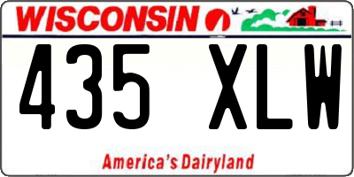 WI license plate 435XLW