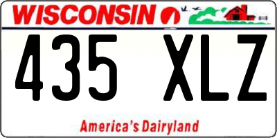 WI license plate 435XLZ