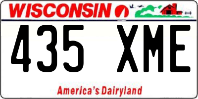 WI license plate 435XME