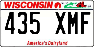 WI license plate 435XMF