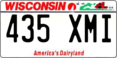WI license plate 435XMI