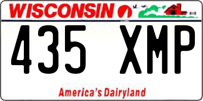 WI license plate 435XMP