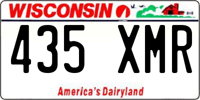 WI license plate 435XMR