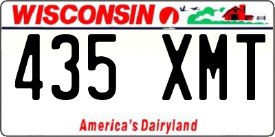 WI license plate 435XMT