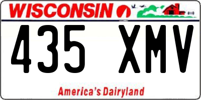 WI license plate 435XMV