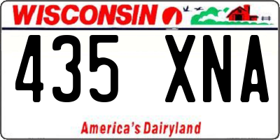 WI license plate 435XNA