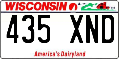 WI license plate 435XND