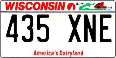 WI license plate 435XNE