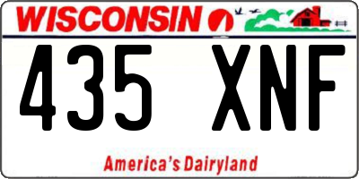 WI license plate 435XNF