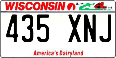 WI license plate 435XNJ