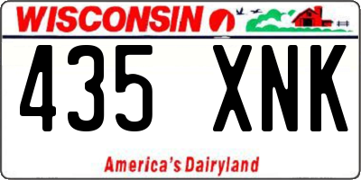 WI license plate 435XNK