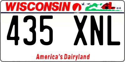 WI license plate 435XNL
