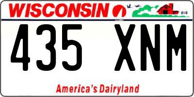 WI license plate 435XNM