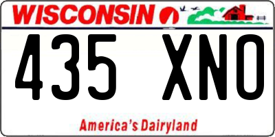 WI license plate 435XNO