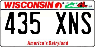 WI license plate 435XNS