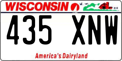 WI license plate 435XNW
