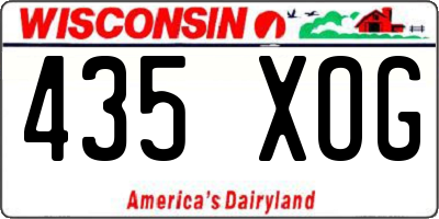 WI license plate 435XOG