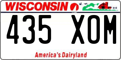 WI license plate 435XOM