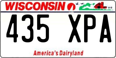 WI license plate 435XPA