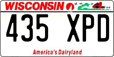 WI license plate 435XPD