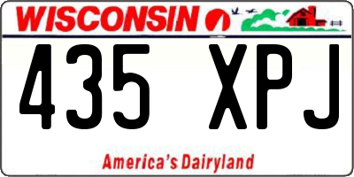 WI license plate 435XPJ