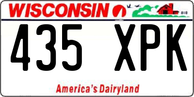 WI license plate 435XPK