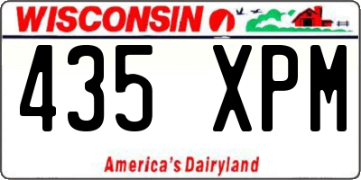 WI license plate 435XPM