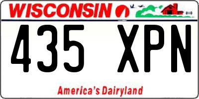 WI license plate 435XPN