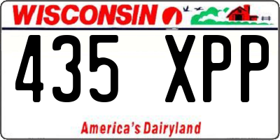 WI license plate 435XPP