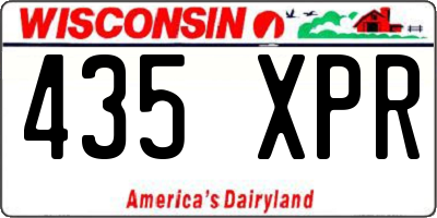 WI license plate 435XPR