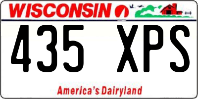 WI license plate 435XPS