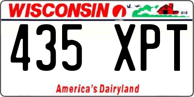 WI license plate 435XPT