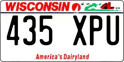 WI license plate 435XPU