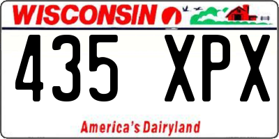 WI license plate 435XPX