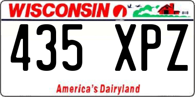 WI license plate 435XPZ