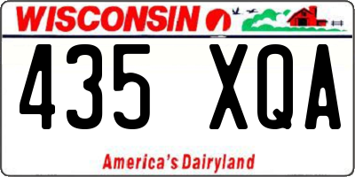 WI license plate 435XQA