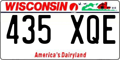 WI license plate 435XQE
