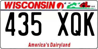 WI license plate 435XQK