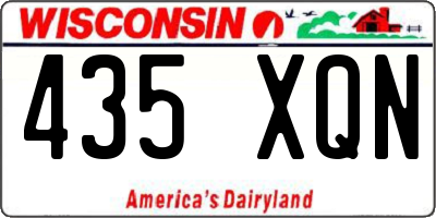WI license plate 435XQN